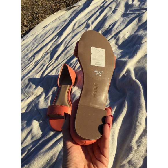 NEW Talbots 7.5 coral sandals slide business work women leather 7 1/2 coastal - Picture 4 of 9